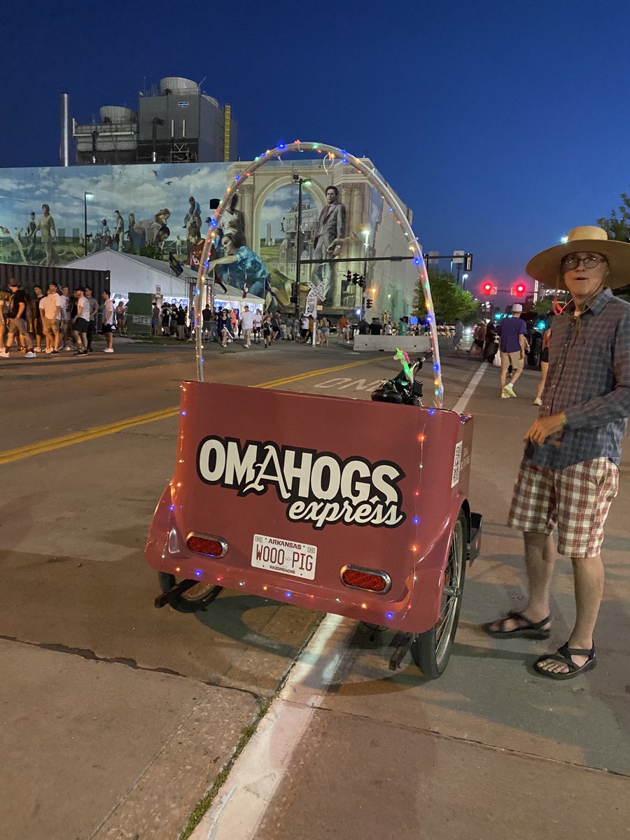 castlerp's tweet image. Free rides around the CWS Stadium area courtesy of the U of A. If you see this guy, say hi and take a ride!