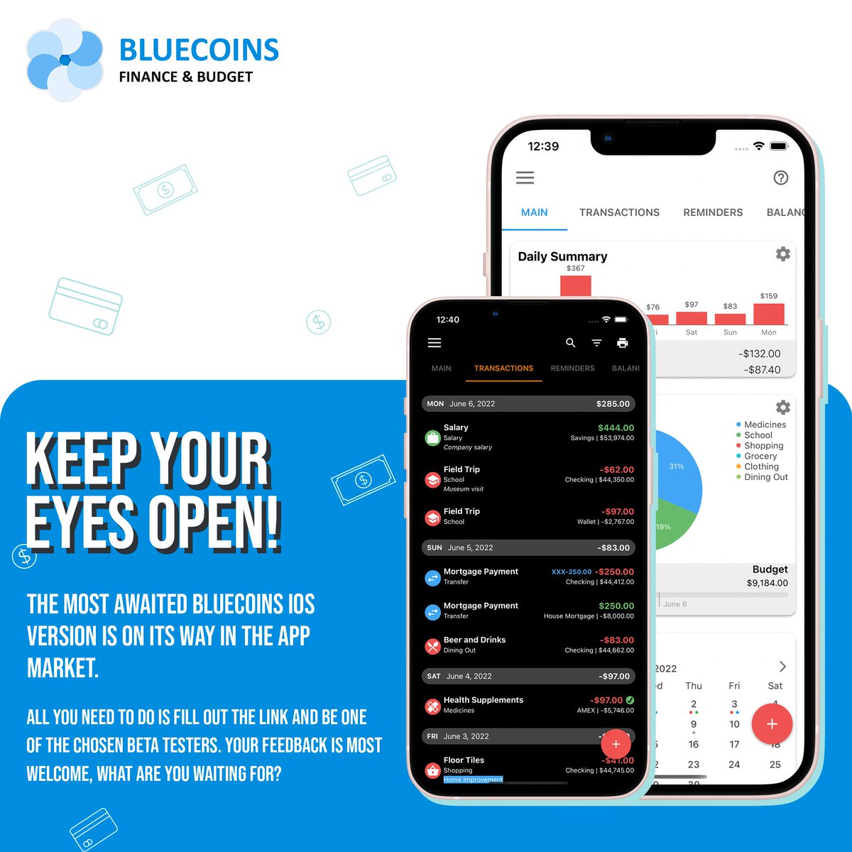 Bluecoins tweet media