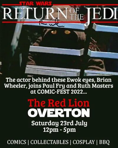 COMIC FEST 2022
We're looking forward to welcoming Brian Wheeler (Star Wars, Harry Potter) to Comic-Fest here at The Red Lion #Overton on Saturday July 23rd.

Follow us on Facebook for updates (Search "The Red Lion Overton). 

X
