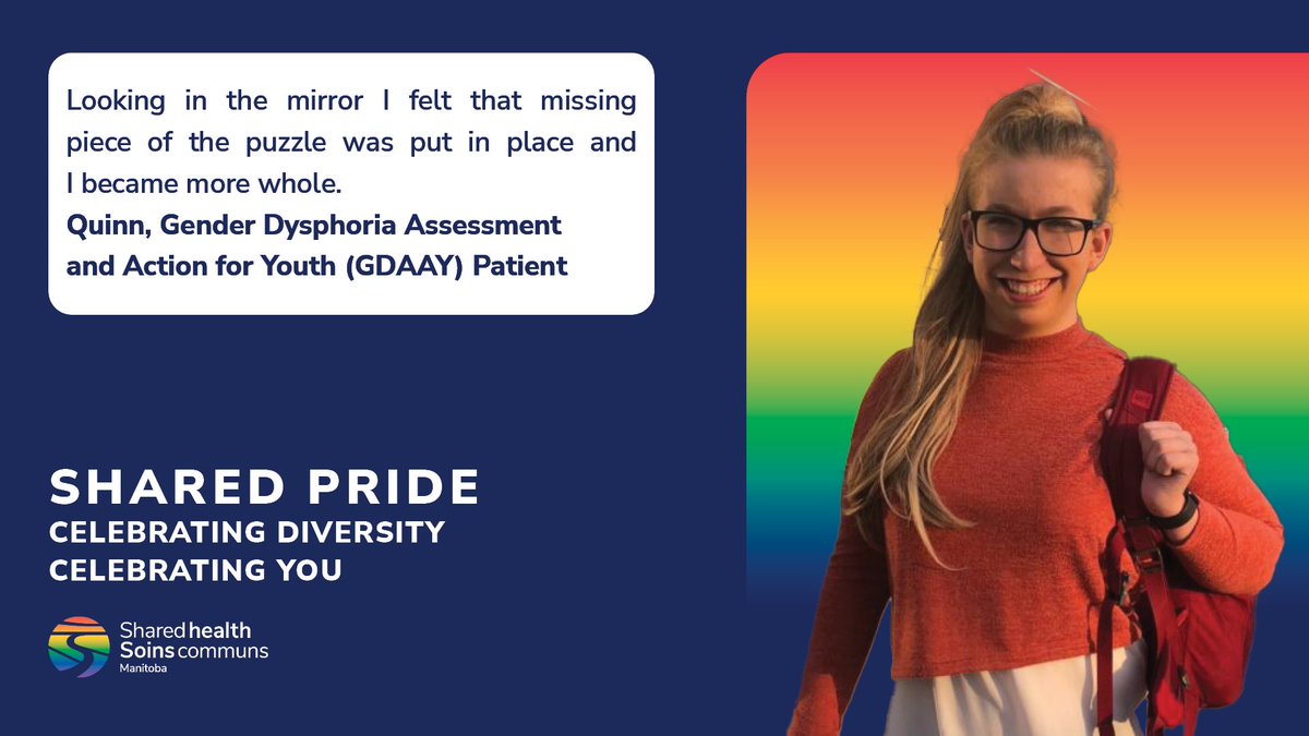 SharedHealthMB's tweet photo. “I was so comforted to hear I’m not alone, there are other people experiencing the exact same thing as me."
#SharedPride – Quinn’s Story: https://t.co/yIieX4Gig9 @CHFManitoba #Pride https://t.co/lRIQoF6cxd