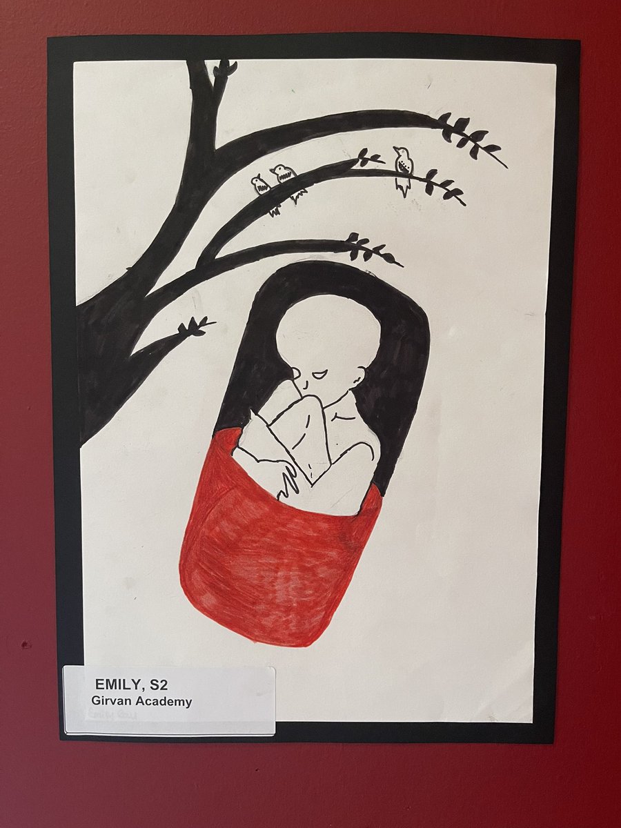 OurPandemicSAC's tweet photo. Another thought-provoking piece of original art by Emily (S2) @girvanacademy 

You can see this drawing and much more at Rozelle House, Ayr until Wed 22 June, 5pm 

#ourpandemic #reflections #artists @literacysac https://t.co/W1SYHngTiZ