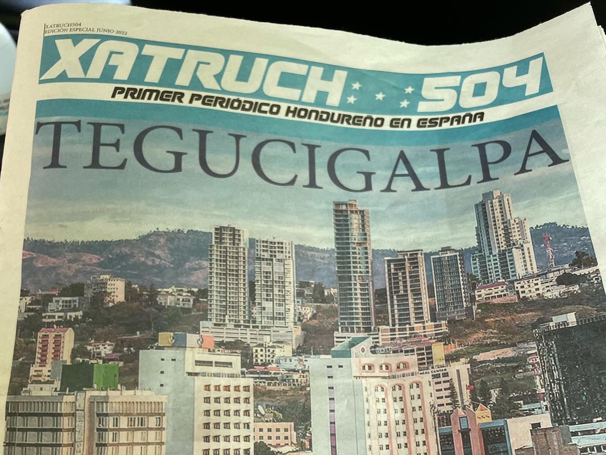 Felicidades Xatruch 504 por el lanzamiento del primer periódico hondureño impreso en España 📰🗞 les deseamos muchísimos éxitos 🇭🇳