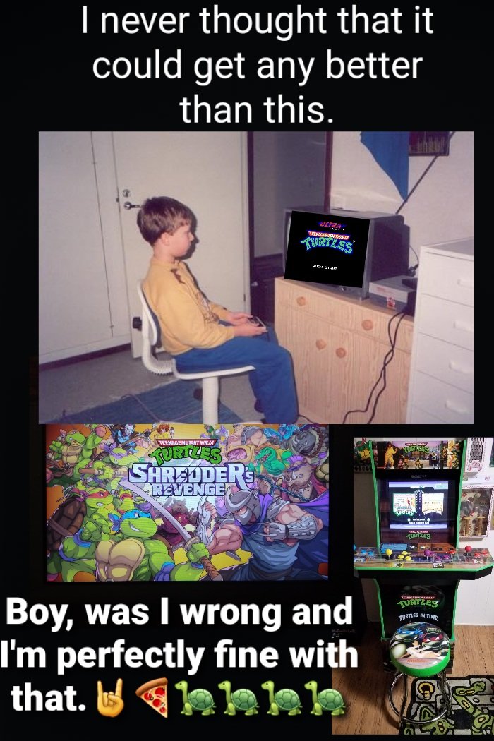 HeManIsMyHero's tweet photo. When you're wrong, you're wrong.๐ค๐๐ข๐ข๐ข๐ข #80s #LoveThe80s #MissThe80s #GreatestDecadeEver #TMNT #HeroesInAHalfShell #TurtlePower #ShreddersRevenge #Arcade1Up #ArcadeCabinet #TeenageMutantNinjaTurtles #TurtlesInTime https://t.co/GkekKTTvOQ
