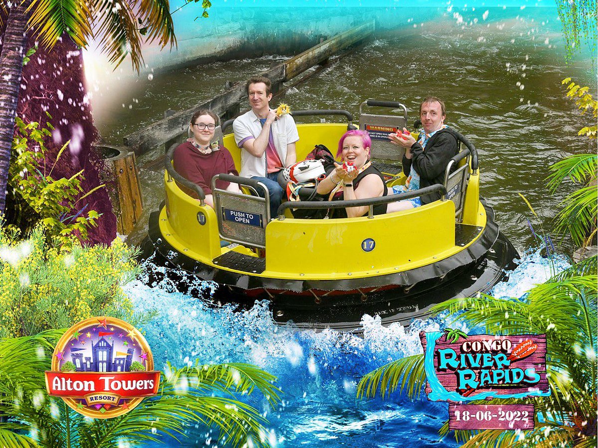 It’s always a good day to ride the #CongoRiverRapids at #AltonTowersResort Me and my pals all have custom #TsumTsums from @Sewpoke_ of our #Fursonas which come with us on #ThemeParkAdventures @altontowers @MerlinapUK