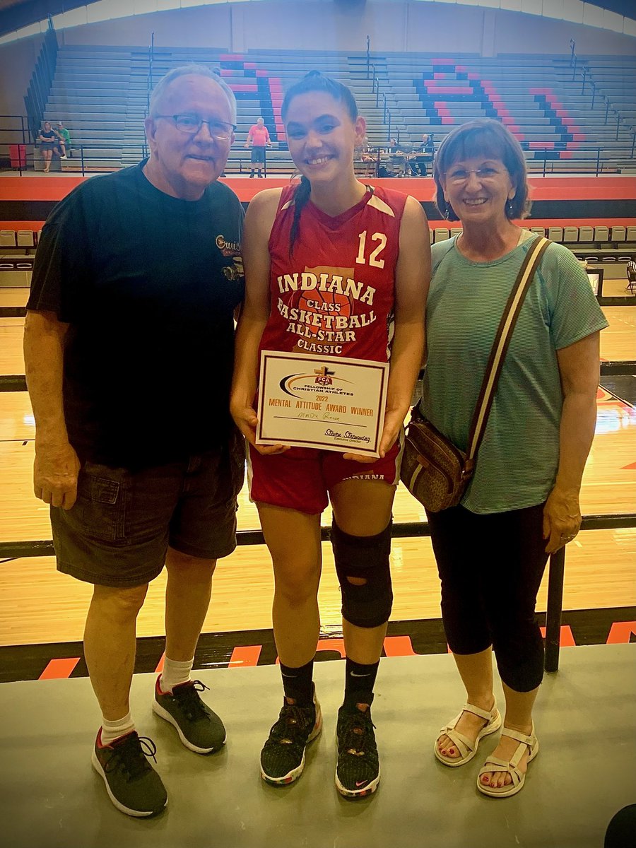 LionsAthletics's tweet photo. Congrats to Mady Rees on being named the Mental Attitude Award winner at the Indiana Class Basketball All Star Games! https://t.co/kAa8EhuQbc