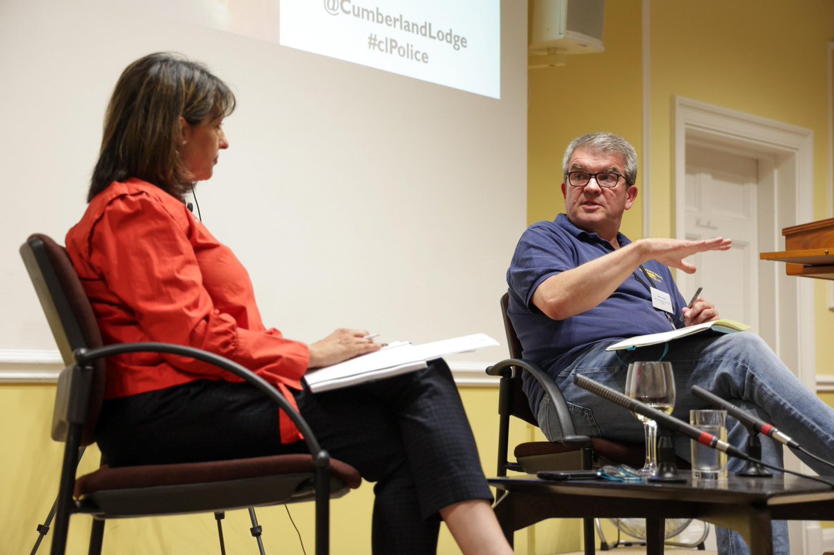 CumberlandLodge's tweet photo. An insightful conversation between @MHewittNPCC and @Kerrinwilson999 reflecting on the police response to COVID-19 ends a busy day of discussions here at our conference. We have one more session tomorrow morning. #clPolice https://t.co/dlOmG9SBWb
