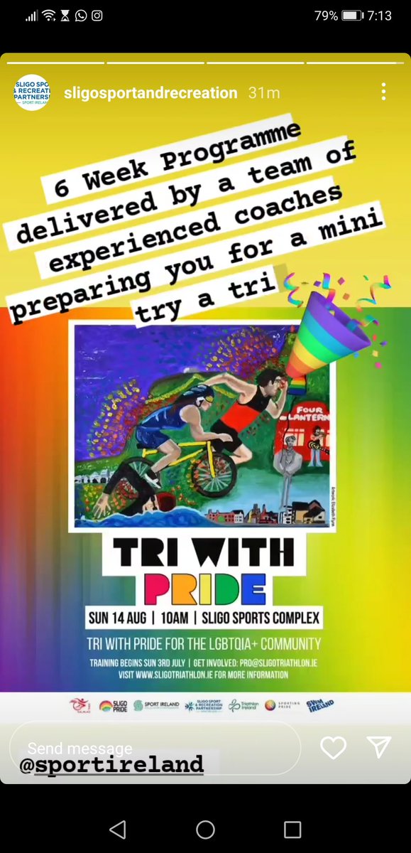 Looking forward to seeing you all tomorrow <a href="/StrandhillSPM/">Strandhill Market</a>
Come by and say hello.
We'll be in good company <a href="/SSRPSligo/">Sligo Sport and Recreation Partnership</a> <a href="/SportingPrideIE/">Sporting Pride 🏳️‍🌈🏳️‍⚧️</a> and <a href="/sligopride/">Sligo Pride</a> so you definitely won't miss us! We're out to talk about all things Tri With Pride. Less than 2 weeks to sign up #LinkInBio #Sligo