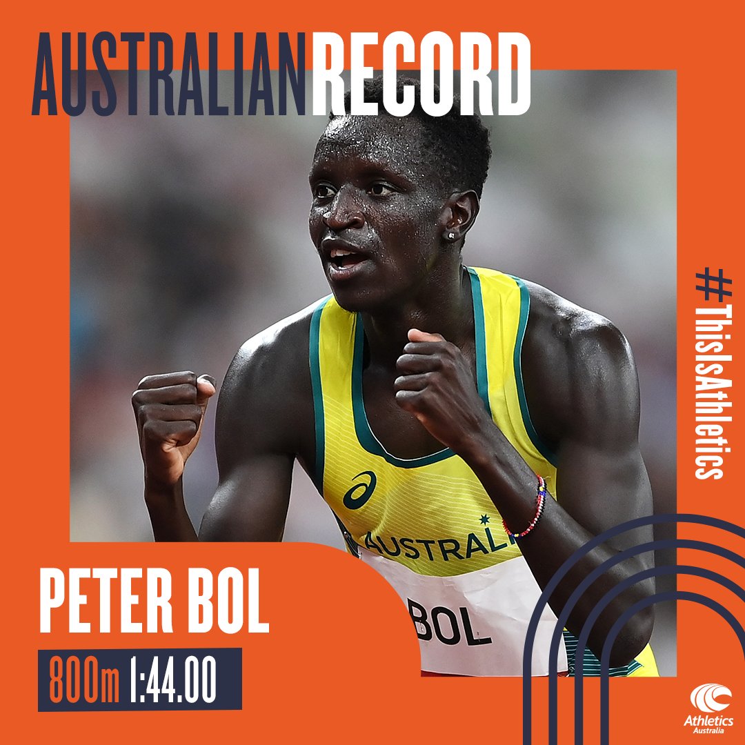 Australian Athletics (@australianaths) on Twitter photo Excuse our French but... Sacré Bleu! 🇫🇷
<a href="/pbol800/">Peter Bol OLY</a> has lowered the Australian 800m record once again, clocking 1:44.00 to finish second at the Paris #DiamondLeague. What a run! 🇦🇺🔥
#ThisIsAthletics Excuse our French but... Sacré Bleu! 🇫🇷
<a href="/pbol800/">Peter Bol OLY</a> has lowered the Australian 800m record once again, clocking 1:44.00 to finish second at the Paris #DiamondLeague. What a run! 🇦🇺🔥
#ThisIsAthletics