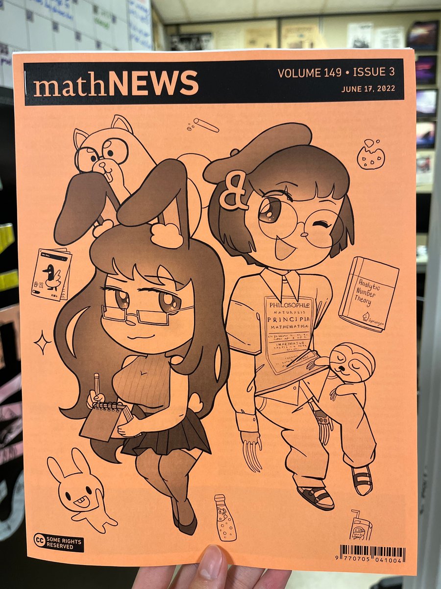 UWmathNEWS's tweet photo. Congraulations to this week's graduates! Make sure to grab one last issue of mathNEWS before you leave forever. This week:

- Prof. Cecilia Cotton on stats
- Mathematically modelling gender
- A rare W

https://t.co/hjfn1I90Qe https://t.co/j3dKa5eObq