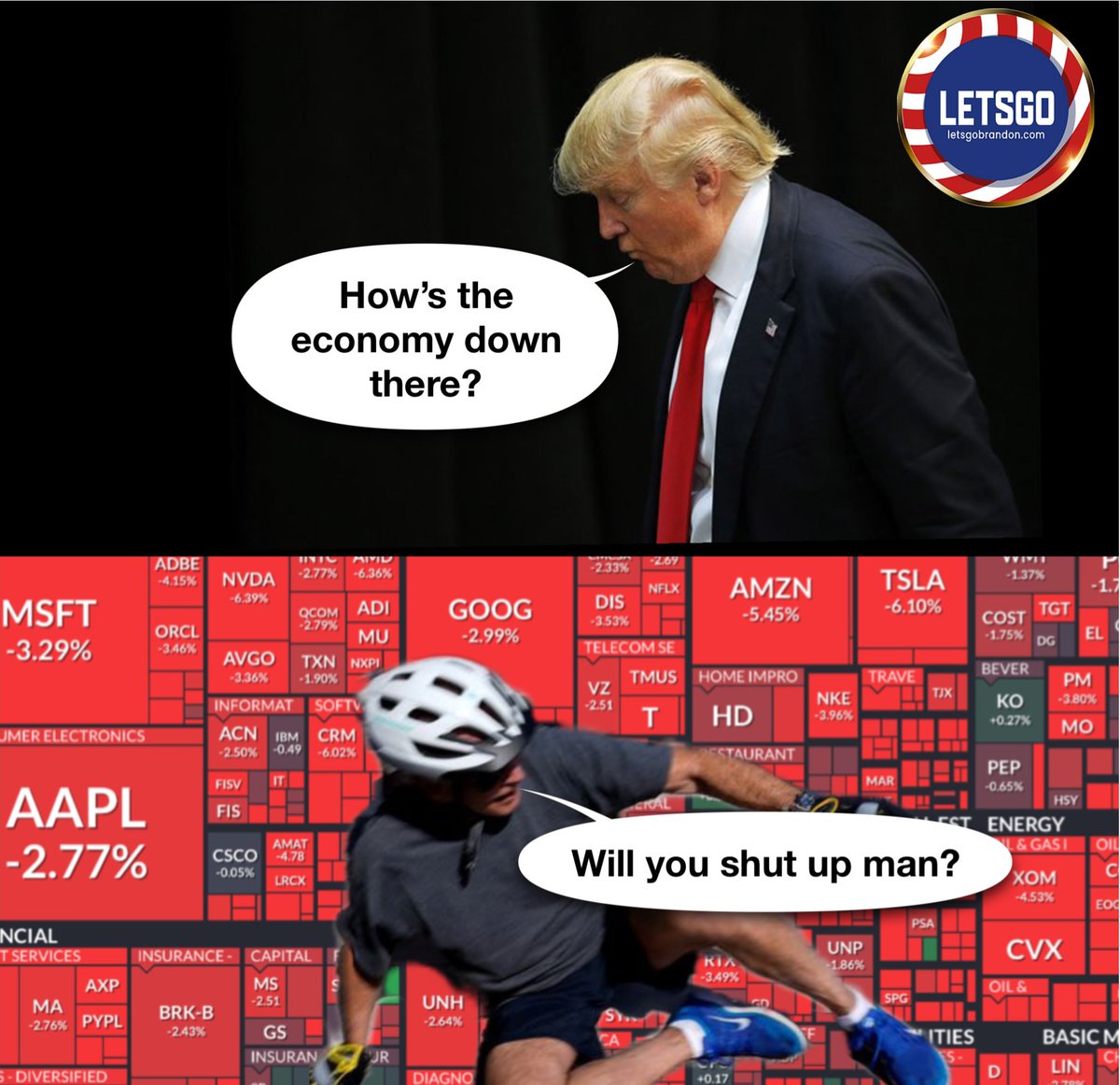 Biden and the economy falling hard. Build back better doesn’t seem to be working…