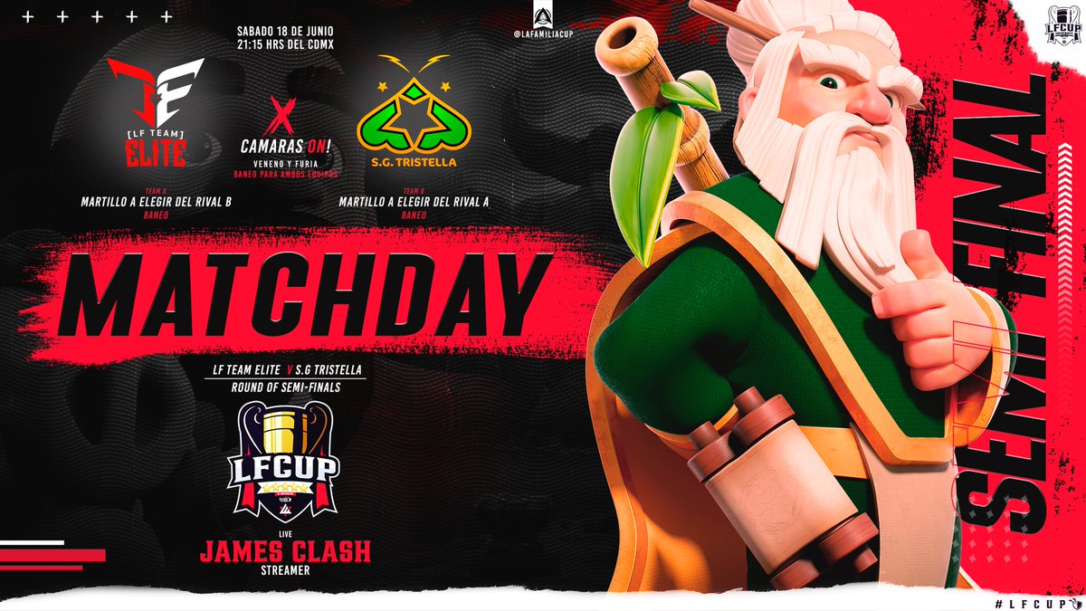 ★彡 LF CUP 彡★ (@lafamiliacup) on Twitter photo Guerraza que tendremos esta noche!
<a href="/Teamelitecoc1/">LF Team Elite</a> 🆚 <a href="/SGTristella/">S.G. Tristella</a>
⚒️ Ambos con martillo de furia y veneno. 😱
📽️Cámaras on.
No se lo pueden perder!
<a href="/BulmaId/">Bulma ID</a>
facebook.com/BulmaID/
<a href="/JamesclasaYT/">James Clash</a>
twitch.tv/jamesclashbr Guerraza que tendremos esta noche!
<a href="/Teamelitecoc1/">LF Team Elite</a> 🆚 <a href="/SGTristella/">S.G. Tristella</a>
⚒️ Ambos con martillo de furia y veneno. 😱
📽️Cámaras on.
No se lo pueden perder!
<a href="/BulmaId/">Bulma ID</a>
facebook.com/BulmaID/
<a href="/JamesclasaYT/">James Clash</a>
twitch.tv/jamesclashbr