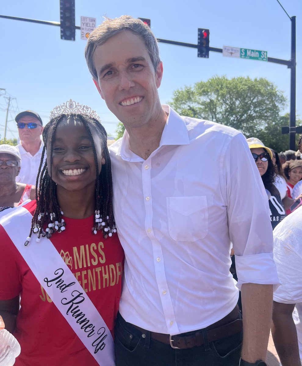 BetoORourke's tweet photo. We saw Ms. Opal Lee’s courage, tenacity and strength when she walked to DC, helping America begin to reckon with the legacy of slavery.

We saw it again today as she reminded us there’s still more to do. She inspires us to be persistent, to keep marching and to get the work done. https://t.co/SW9cA5mR1V