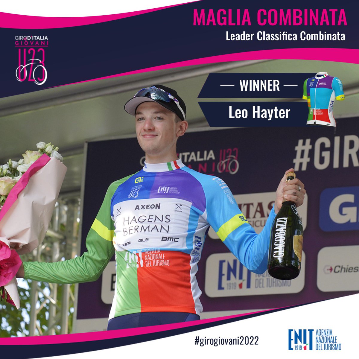 Giro d'Italia Giovani Under 23 (@giroditaliau23) on Twitter photo 🌪️ Giro d'Italia Giovani Under 23 - Tappa 7 / Stage 7🌪️
Maglia Combinata <a href="/ENIT_italia/">ENIT S.p.A. 🇮🇹</a> - Classifica Combinata: <a href="/leohayter/">leo hayter</a> <a href="/HBAxeon/">Hagens Berman Jayco</a>
#giroditaliau23 #girogiovani2022 🌪️ Giro d'Italia Giovani Under 23 - Tappa 7 / Stage 7🌪️
Maglia Combinata <a href="/ENIT_italia/">ENIT S.p.A. 🇮🇹</a> - Classifica Combinata: <a href="/leohayter/">leo hayter</a> <a href="/HBAxeon/">Hagens Berman Jayco</a>
#giroditaliau23 #girogiovani2022