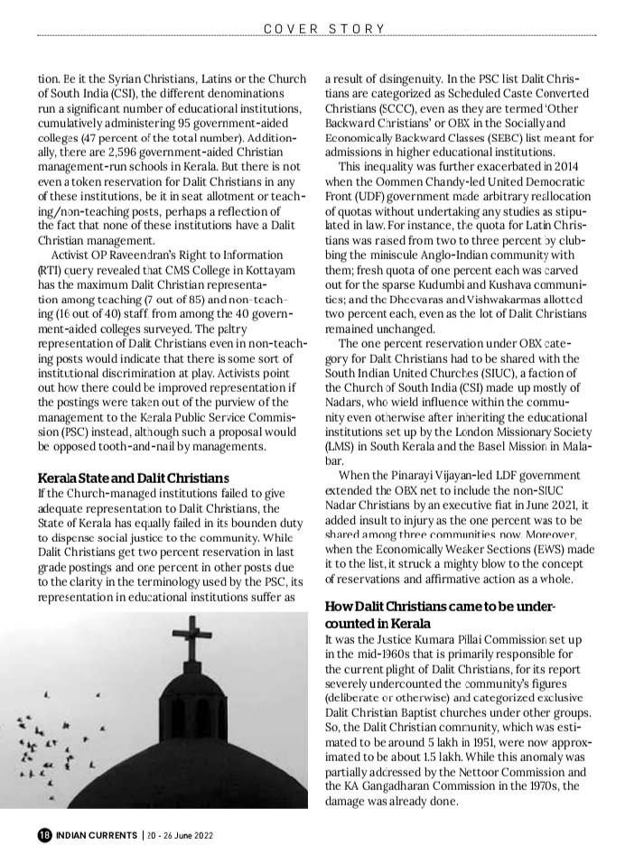 TheKochukudy's tweet photo. The plight of Dalit Christians in Kerala | Cover Story for @CurrentsIndian https://t.co/gjEe0vrR7f #IndianCurrents https://t.co/zUmBuBNU5R