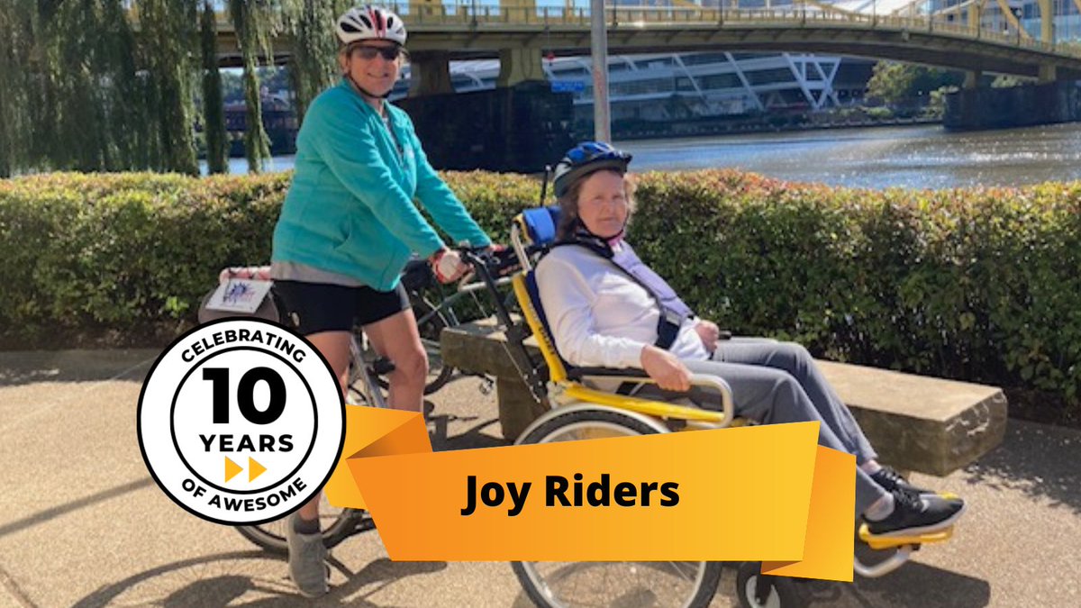 Did you know that Pittsburgh has a biking program for people with limited mobility? It’s called Joy Riders and it certainly brings joy! Meet the incredible women who give these rides at our 10 year celebration. Register at eventbrite.com/e/celebrating-…