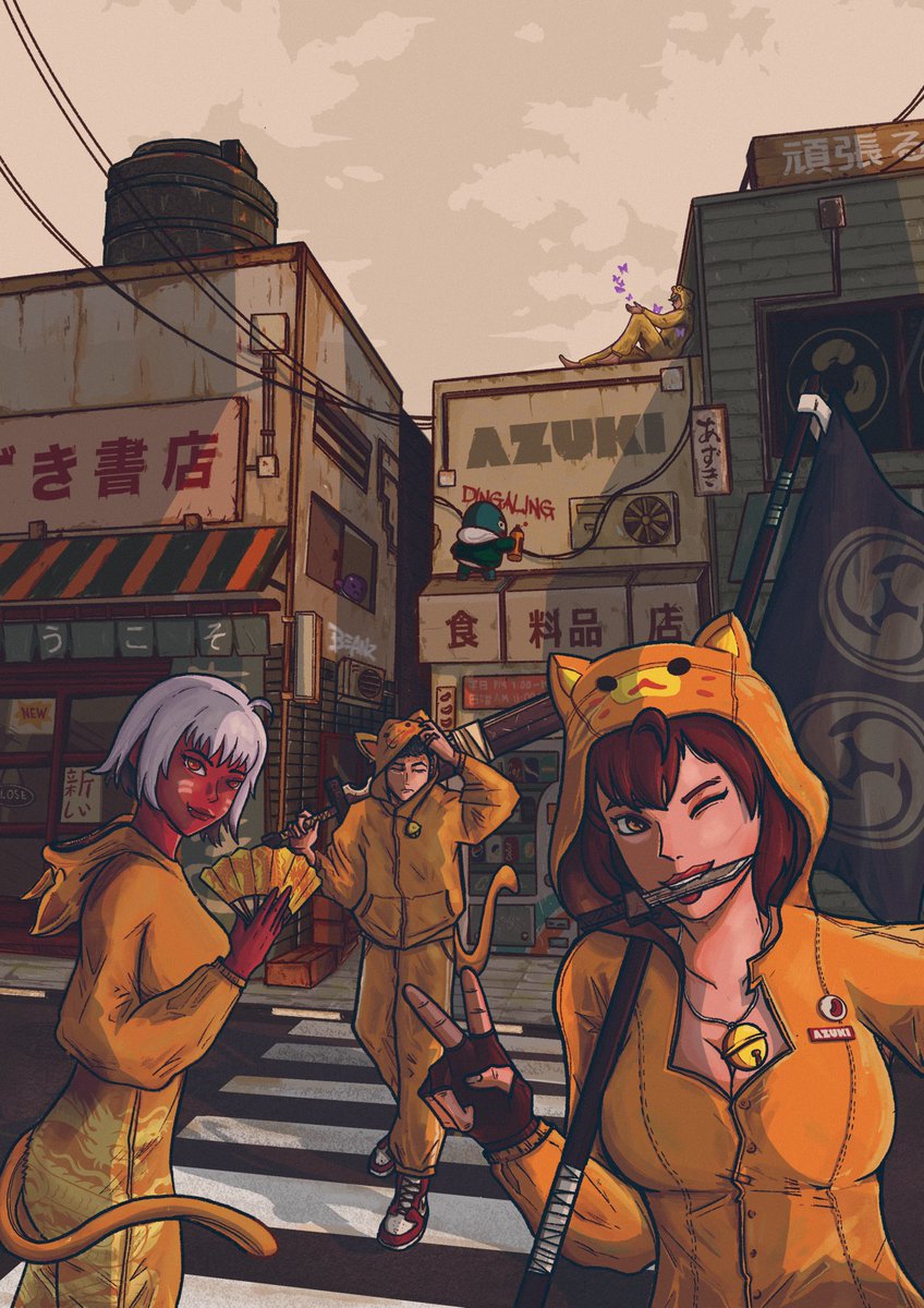 <a href="/dingalingts/">dingaling</a> <a href="/AzukiOfficial/">Azuki</a> this is my artwork for the #DingAzuki challenge. hope you like it. thanks for <a href="/dingalingts/">dingaling</a> and <a href="/AzukiOfficial/">Azuki</a> 🫒✌️✌️ #azuki #Azukiart #Fanarts