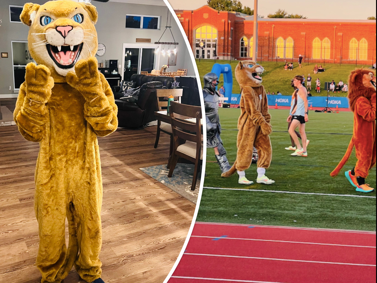 LutheranCougars's tweet photo. Earlier this month, recent #MSHSAA Final Four @LHSCougarTandF team members &amp; Lind brothers competed @FestivalofMiles.

@LHSCougarXC STATE CHAMPION @CalebLind6 &amp; recent @LutheranCougars graduate ran the mile &amp; Isaac Lind in the 400m mascot race placing 2nd.

Way to represent LHS! https://t.co/sC1hYVCSjG