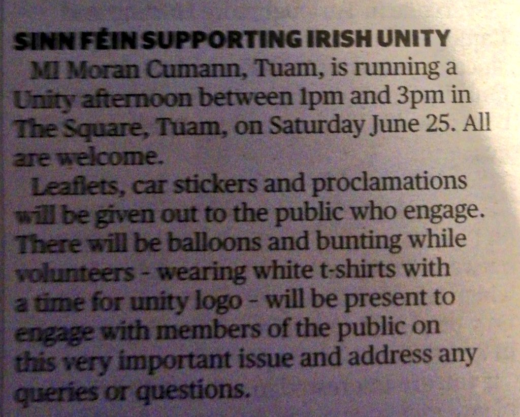 MIMoranCumann's tweet image. Next week folks, bígí linn #timeforunity