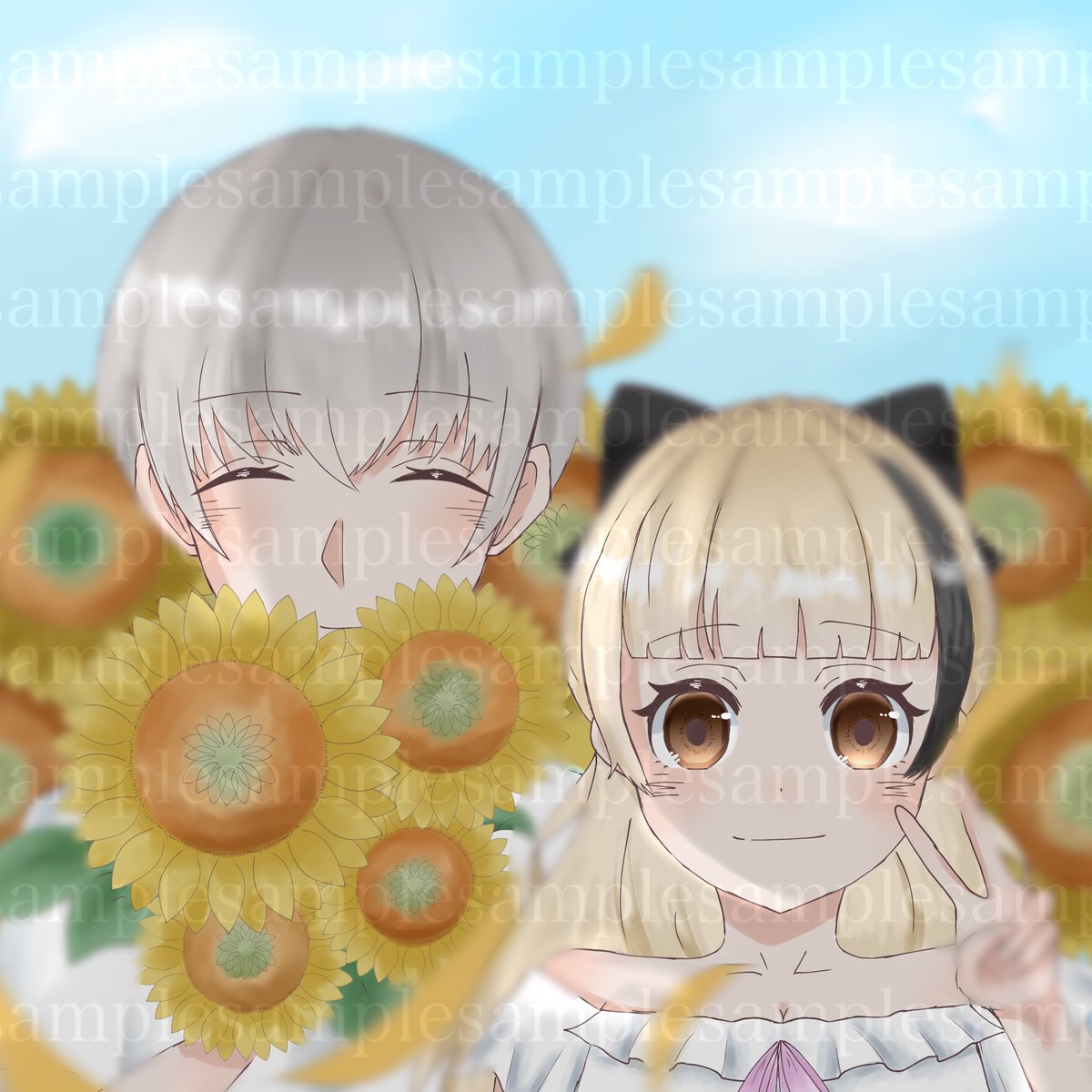 sakura__0908's tweet photo. FFちゃんへのカプ借りました💭
いつかひまわり畑描いてみたいと思ってたけど凄くきもくなったのでひまわり畑はもう一生描きませんwww https://t.co/Xo7kNXQw9P