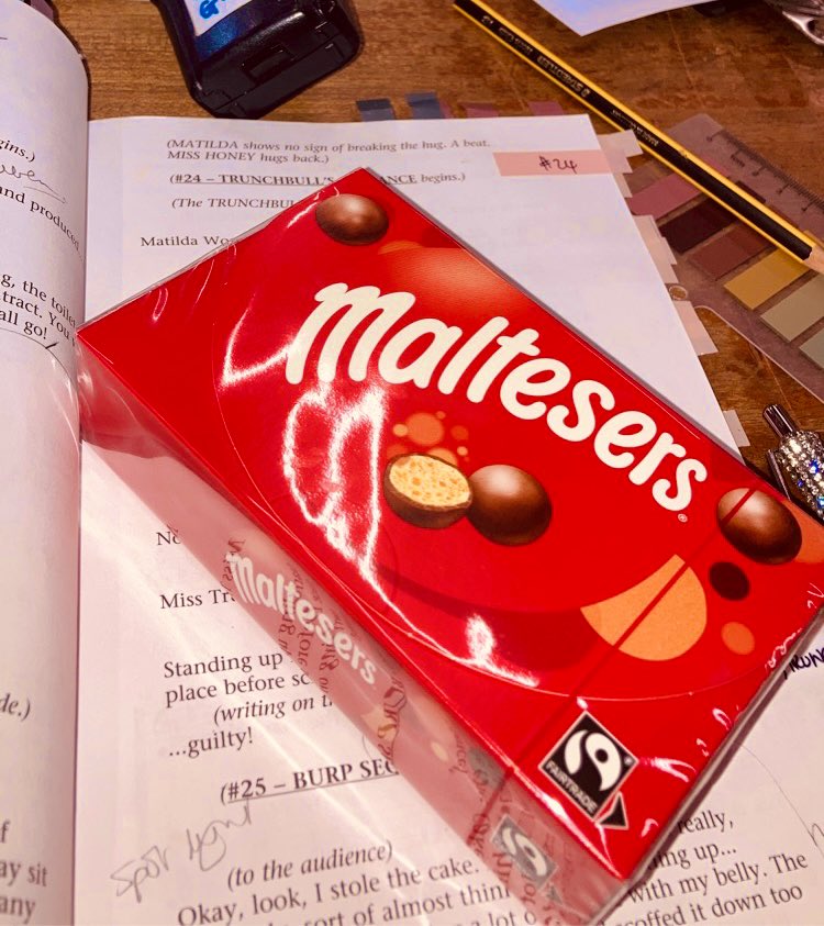 🎭🎨 Brilliant rehearsal today for Matilda jr <a href="/ripleystthomas/">Ripley St Thomas CE Academy</a> Delighted to find the fabulous Art department had delivered some props (thank you 🙌), and treats from a cast member to boost our energy 🎭 Tickets are now available trybooking.co.uk/BRQD