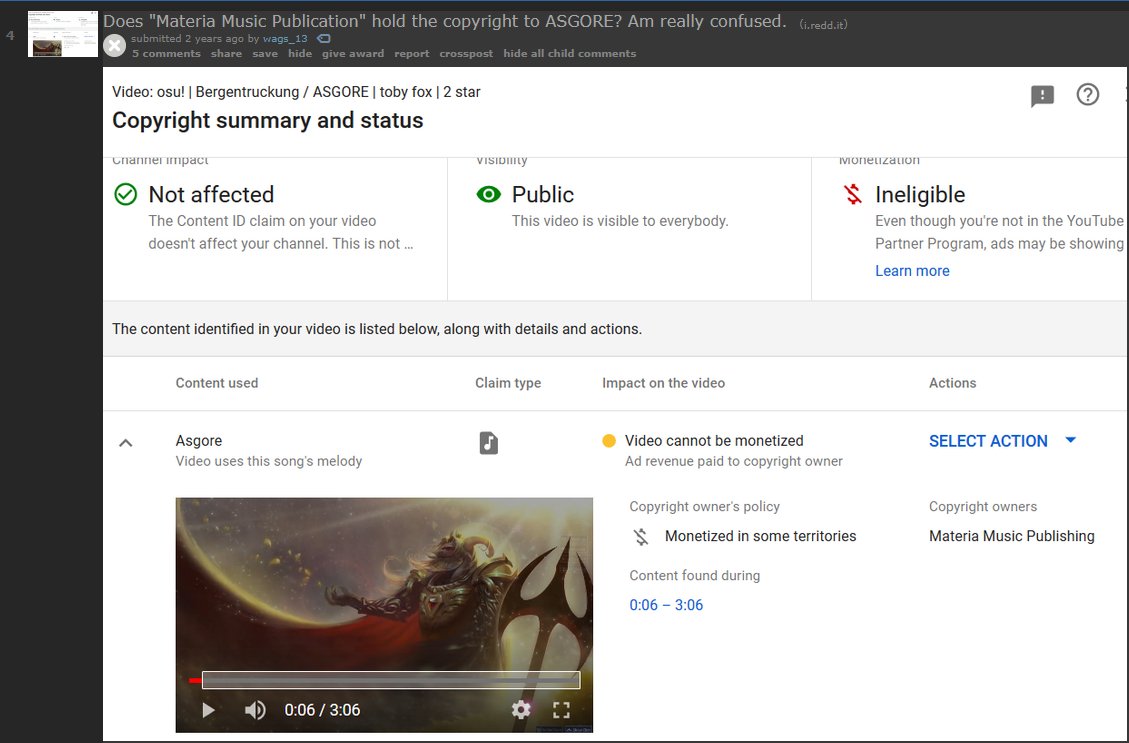 Yahiamice's tweet image. great, turns out you can't monetize ANY content on YouTube that contains UNDERTALE/DELTARUNE music, whether you use it in the background of a video, use a COVER of an UT/DR song or even upload ACTUAL GAMEPLAY of Undertale
the company that handles the rights to Tobys songs is NUTS
