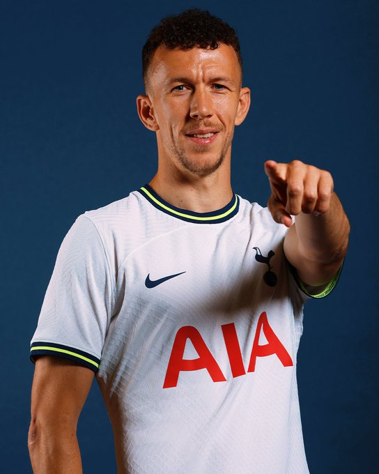Ivan Perisic points to camera