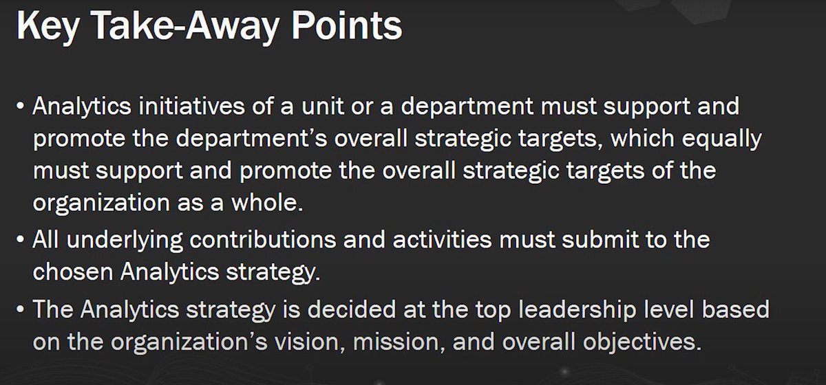 lyyssstttt's tweet image. Day 4:  An Organizational Strategy Road Map for Analytics.

#DataAnalytics by #ProjectSparta
#LearningExhaust
#LearningInPublic