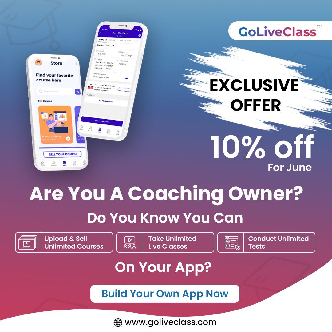 YardSearching's tweet photo. πππππππ ππππππ ππ
π
πππ
The future of education requires flexibility and adaptation. Virtual engagement is the key to maintaining balance.
Built your own education app and get 10% off.
https://t.co/DpuOiBa9ds
Mail Us : sales@searchingyard.com
#goliveclass https://t.co/d7wVjue5nX