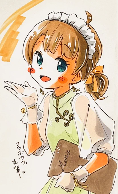 コラボカフェおさげ桃子ちゃんセンパイ。 