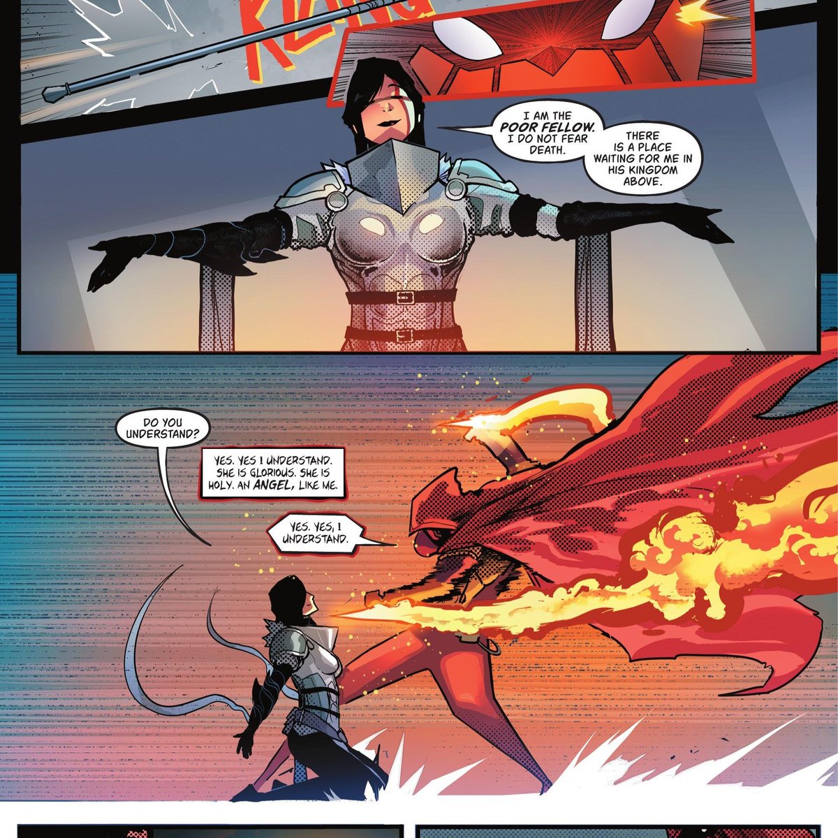 Now that the news is out, The Poor Fellow is coming back! You have no idea how excited I am to draw her again.
To me, she is my best and favorite character I co-created for DC. Who doesn't like women in armor with halberd?