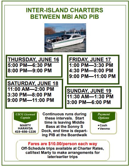 Today’s Inter-Island Taxi schedule 🚤 Today and tomorrow 💵💵💵💵💵💵💵💵💵💵 Rides $10 per person each way