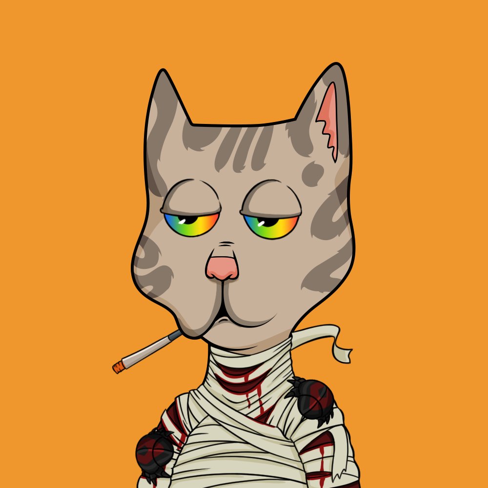 Boss Cat Rocket Club #1843 was sold on jpg.store for 25,000 ADA ($11,405.90) 🔥

Traits:
Fur: Tan (3.36%)
Eyes: Chilled Trippy (2.76%)
Mouth: Cigarette (3.65%)
Hat: None (39.88%)
Earring: None (30.95%)
Clothes: Egyptian Mummy (0.40%)