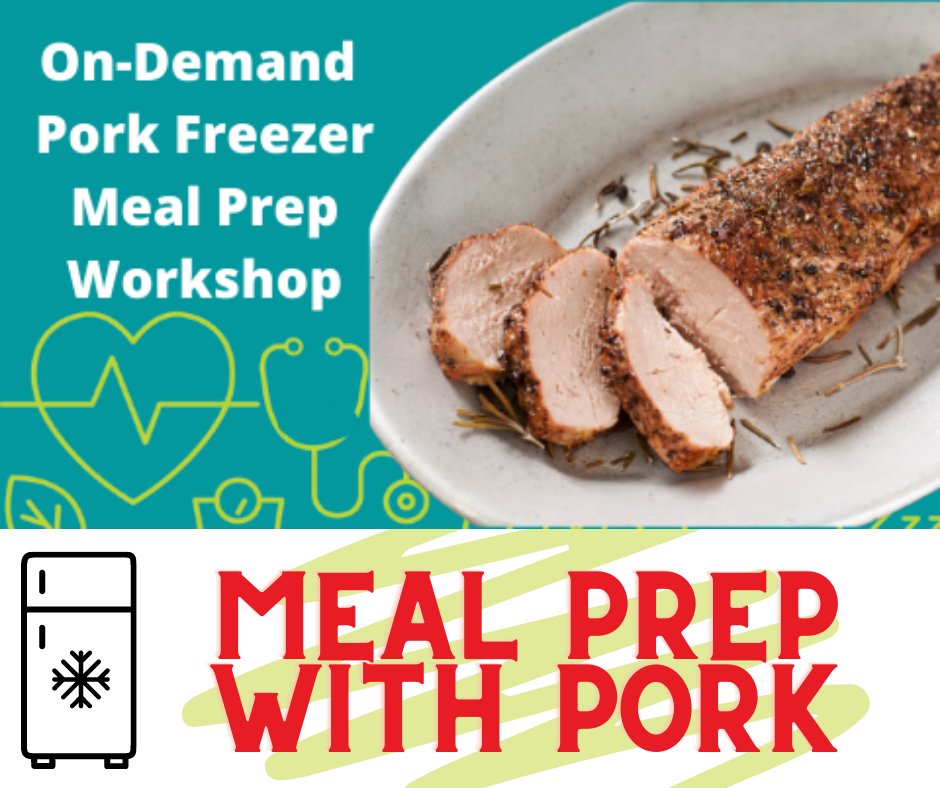 Did you know that 8 cuts of pork meet the USDA definition of “lean?” Your Hy-Vee Dietitians are proud to promote this widely enjoyed protein option during our FREE On-Demand Freezer Meal Prep Workshop – offered throughout the month of June.