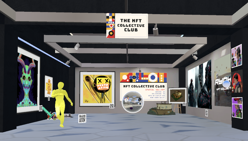The <a href="/NCCGallery/">The Megacity's AI</a> display at the NFT Expo Gallery June Showcase! If you haven't checked out the NFT Collective Club yet, do it! A HUGE collection and community of NFT Artists and Collectors! You won't regret checking it out!