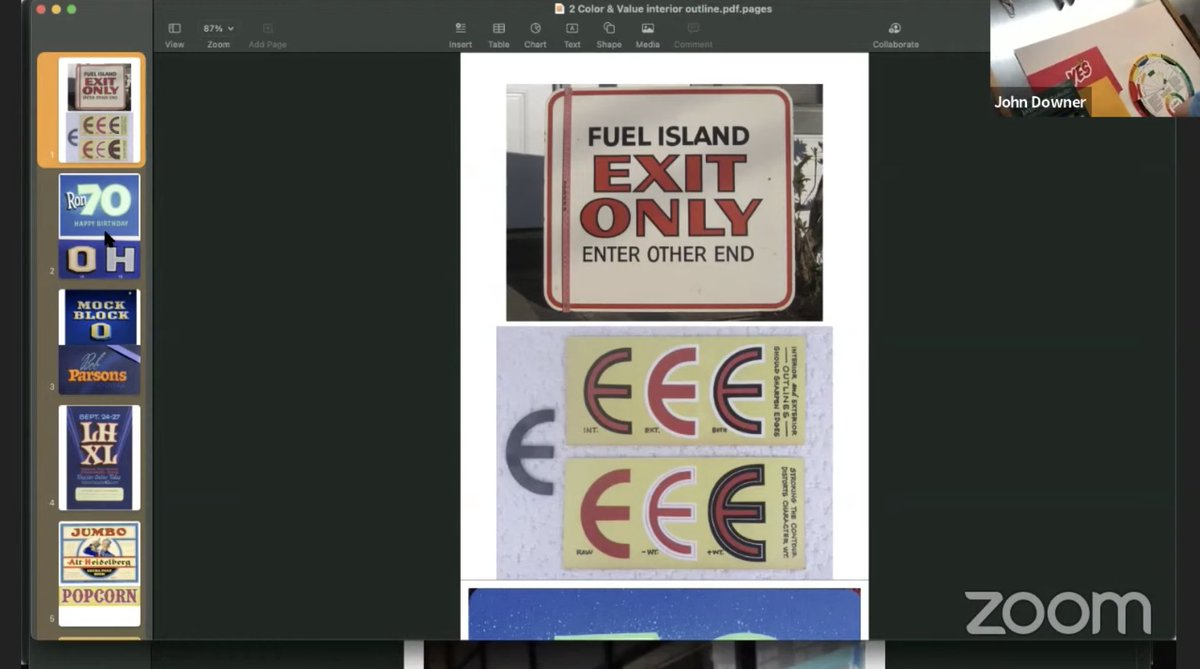 TypeNetwork's tweet photo. John Downer talks about the extensive uses of color as positive and negative values of your projects and how to use them to your advantage to make your type pop! 
👉 Tune in NOW: https://t.co/gGo1wmGzwR
#typelab @TypographicsNYC https://t.co/3UxX5DSCs2