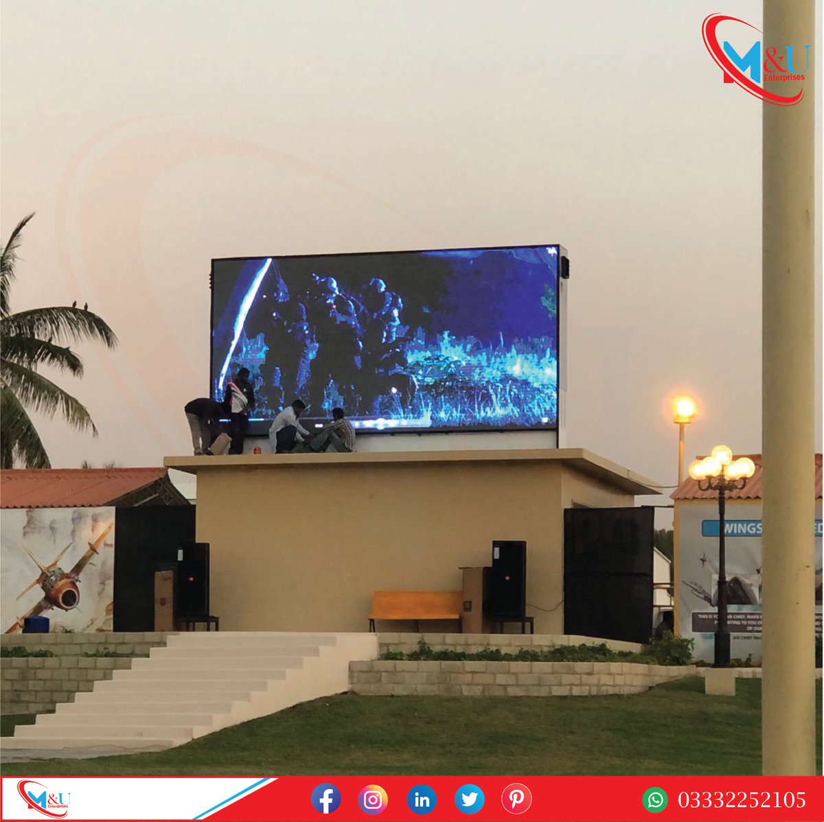 EnterprisesMu's tweet image. M&amp;amp;U Enterprises 
Outdoor SMD Display Installed at PAF Karachi by M&amp;amp;U  
#indoorsmd
#outdoorsmd
#smddisplay
📞Contact queries:
0333 2252105
📌Shop#4, 7 Navy Welfare Center, Lucky Star Fleet Club Center, Sadar, Karachi, Pakistan
#muscreens #karachismd #wholesalepricesmd #smdscreen