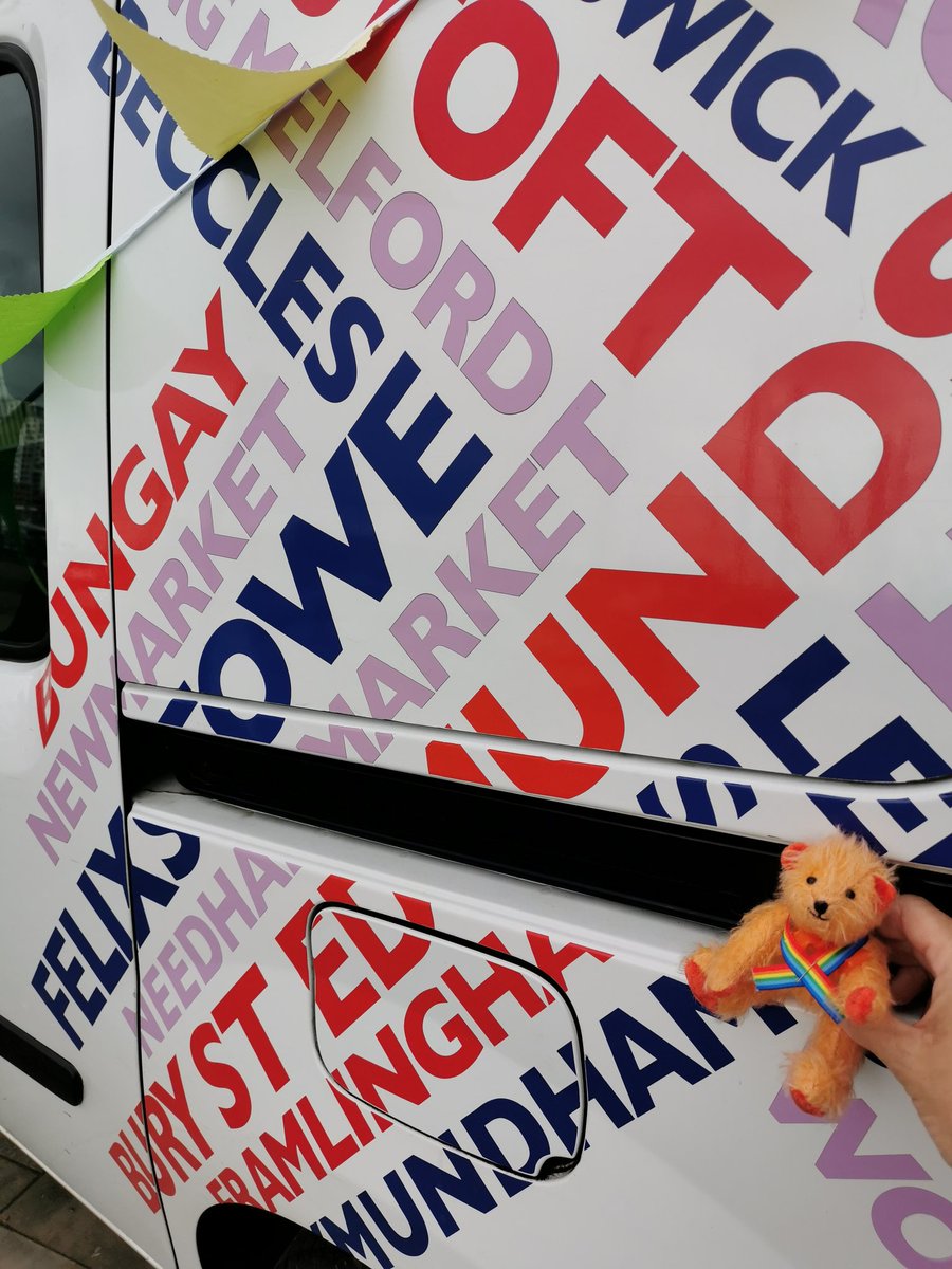 Tango loved <a href="/SuffolkPride/">Suffolk Pride</a> and even posed with the van from <a href="/BBCSuffolk/">BBC Suffolk</a> #Pride2022