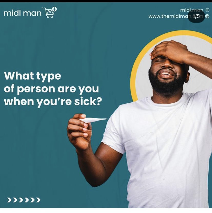 themidlman's tweet photo. Everyone portrays a different character when they're sick, and today we’ve compiled some of the very common four.

Which of these characters are you? Tell us below in the comments👇🏾😎

call 09048088375 for more information about the Midlman platform https://t.co/RRWUygqiek