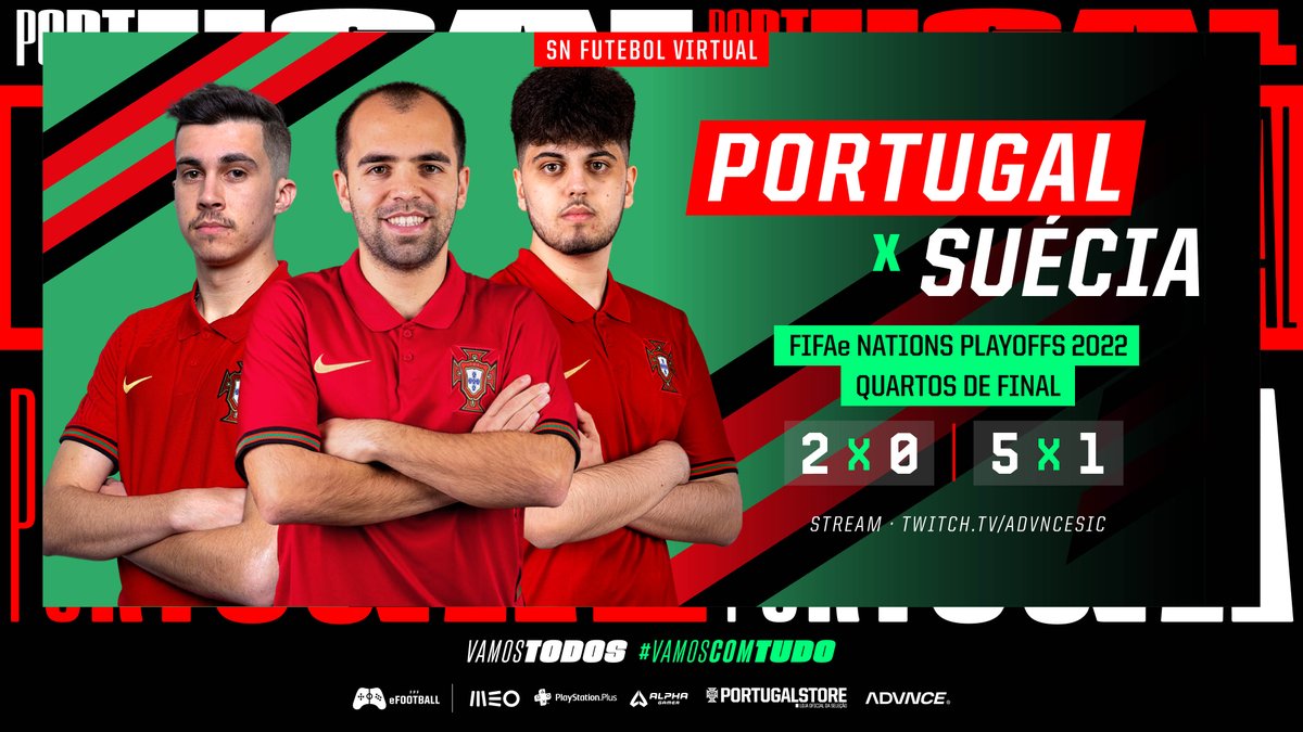 Estamos nas meias-finais dos Playoffs! 🙌 Amanhã, #VamosComTudo! 🎮🇵🇹