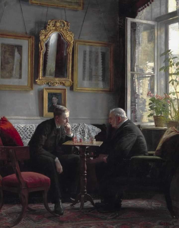 Two Chess players - Carl Bloch
#art #painting #classic #Chess #CarlBloch