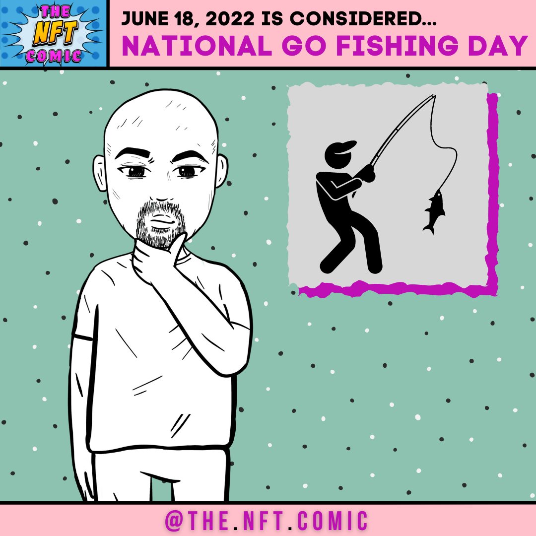 thenftcomic's tweet photo. Like James, I bet you didn't know that today is considered National Go Fishing Day!
But make sure you only catch a fish! Anything else... scream and run!
#didyouknow #c0mic #todayis #comics #thenftcomic #nftcommunity #nft #didyouknowfacts #fishing https://t.co/o92GTHgA1V