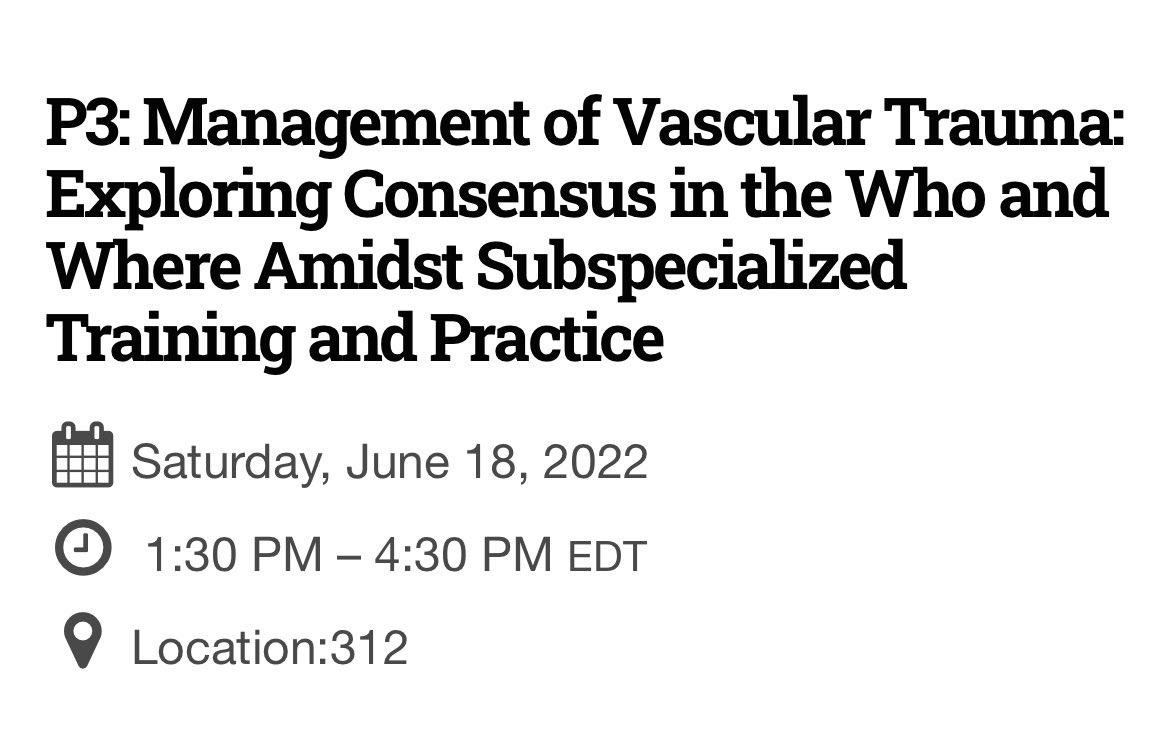 elinaq's tweet photo. #VAM23 still going on! Come to 312 to learn about vascular trauma with @limbsalvagedr @ProleneQueen @trasmussen_md https://t.co/ZxSYGEkVI5