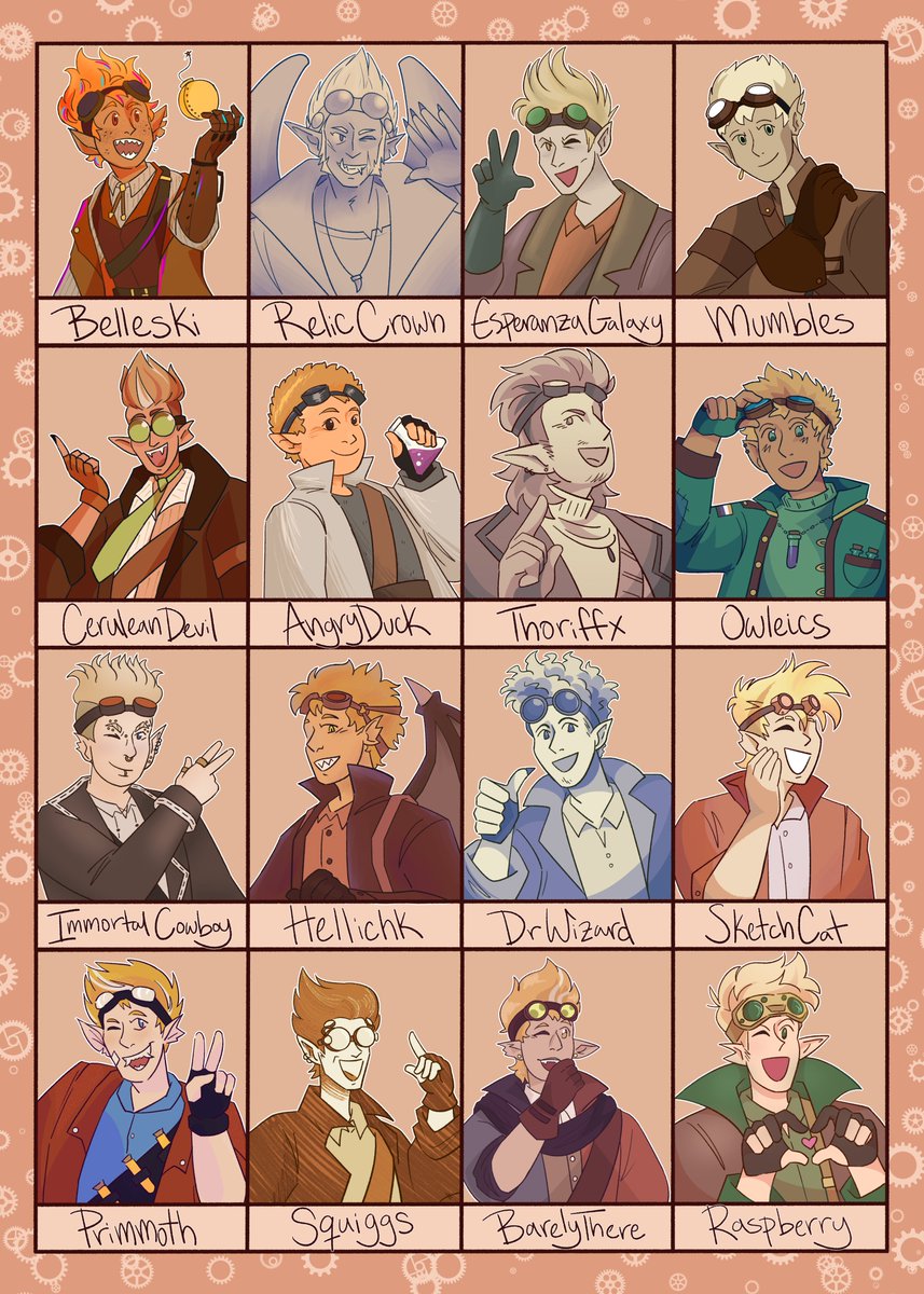 RaspberryHeaven's tweet photo. It’s my birthday today and I’m celebrating with a Cel party 🥳🥳🥳
Thank you everyone for letting me use their Cel Sidebottom designs, drawing all of this was super fun!!!! :D 
#RQG #RQGaming #RustyQuillGaming https://t.co/k2S5YTbOFL