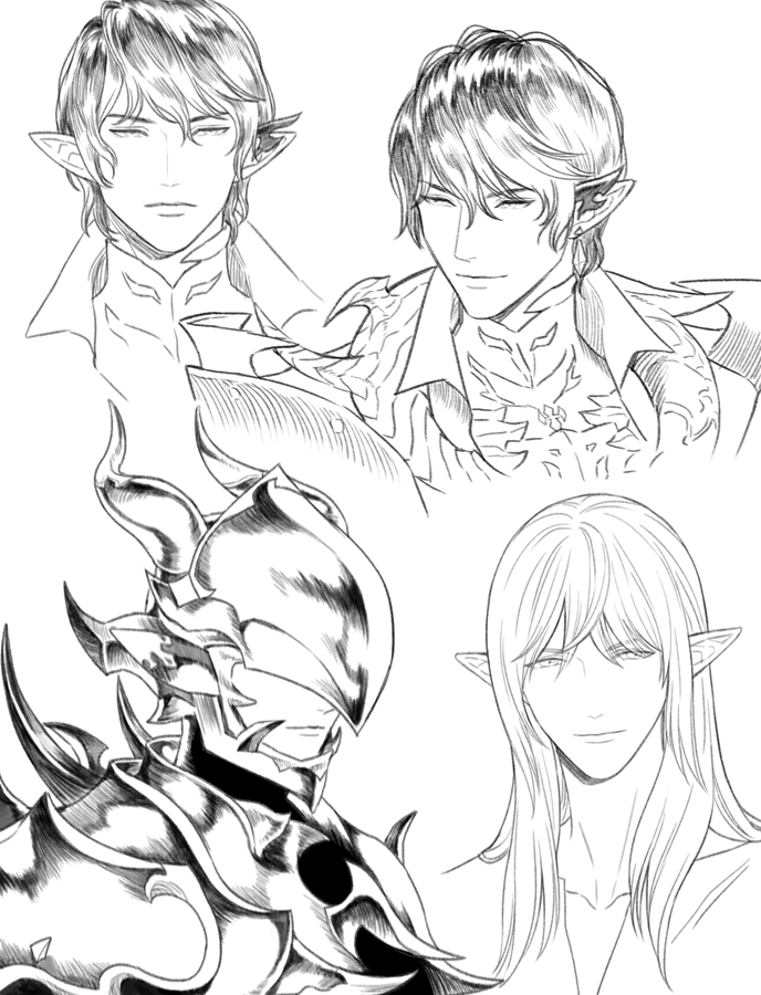 mmrbox009's tweet photo. #FFXIVART #aymeric #estinien https://t.co/cFU4rppvU6