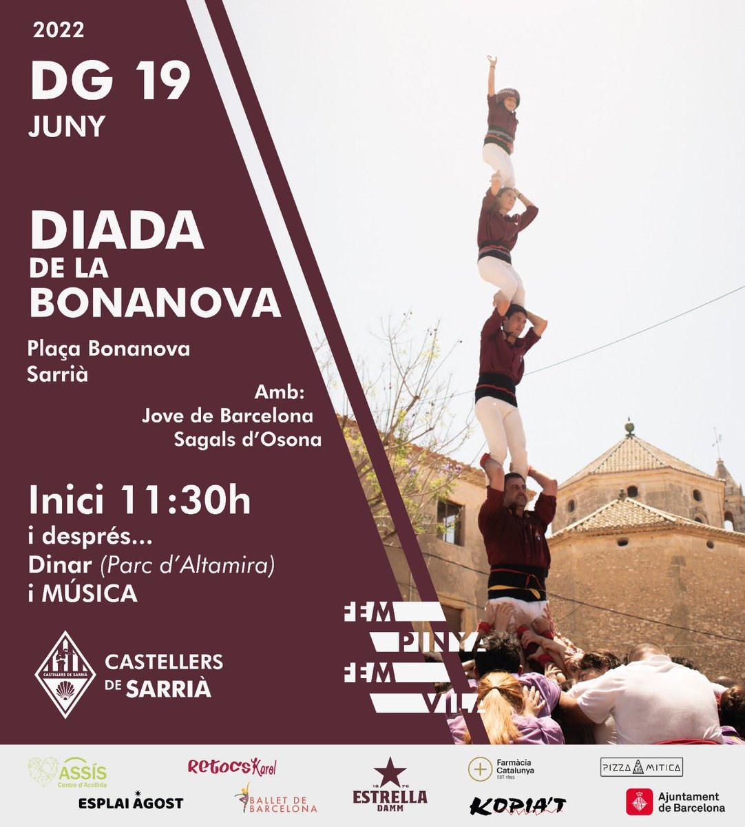 CdSarria's tweet photo. 🗓 Aquest Diumenge tornem a actuar a casa! Aquest cop a la plaça de la Bonanova per @FMSantGervasi 

Volem seguir amb la dinàmica de la diada de Torredembarra i continuar creixent 💪

A les 11h tothom a plaça per començar puntuals a les 11.30! https://t.co/a4EuEPyBLQ