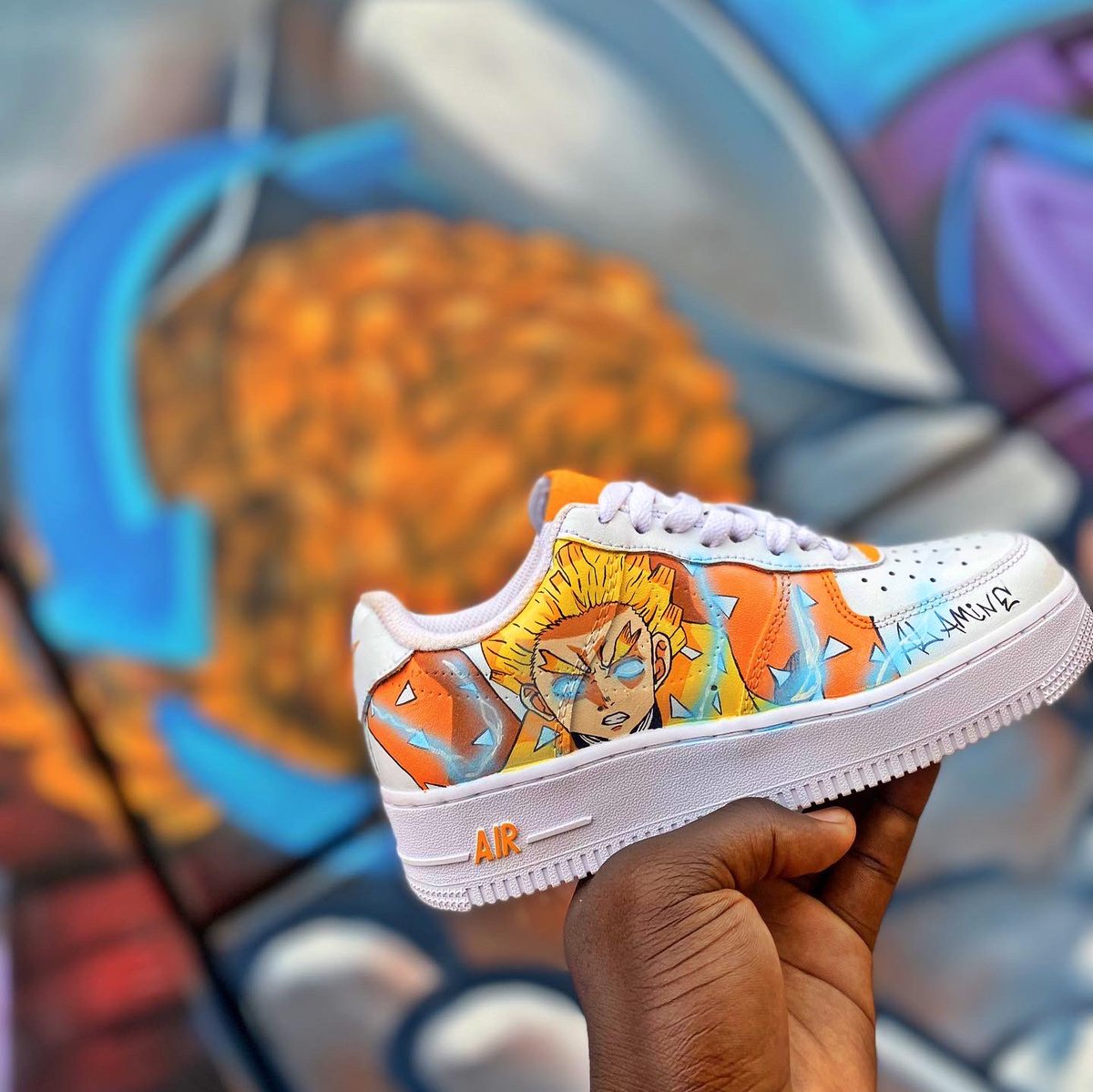 gabs_abens's tweet photo. AF1 CUSTOM #DemonSlayerKimetsuNoYaiba CUstom airforce disponible et livrable partout #tanjiro #airforce1 #nike https://t.co/W6MZxYAVrV