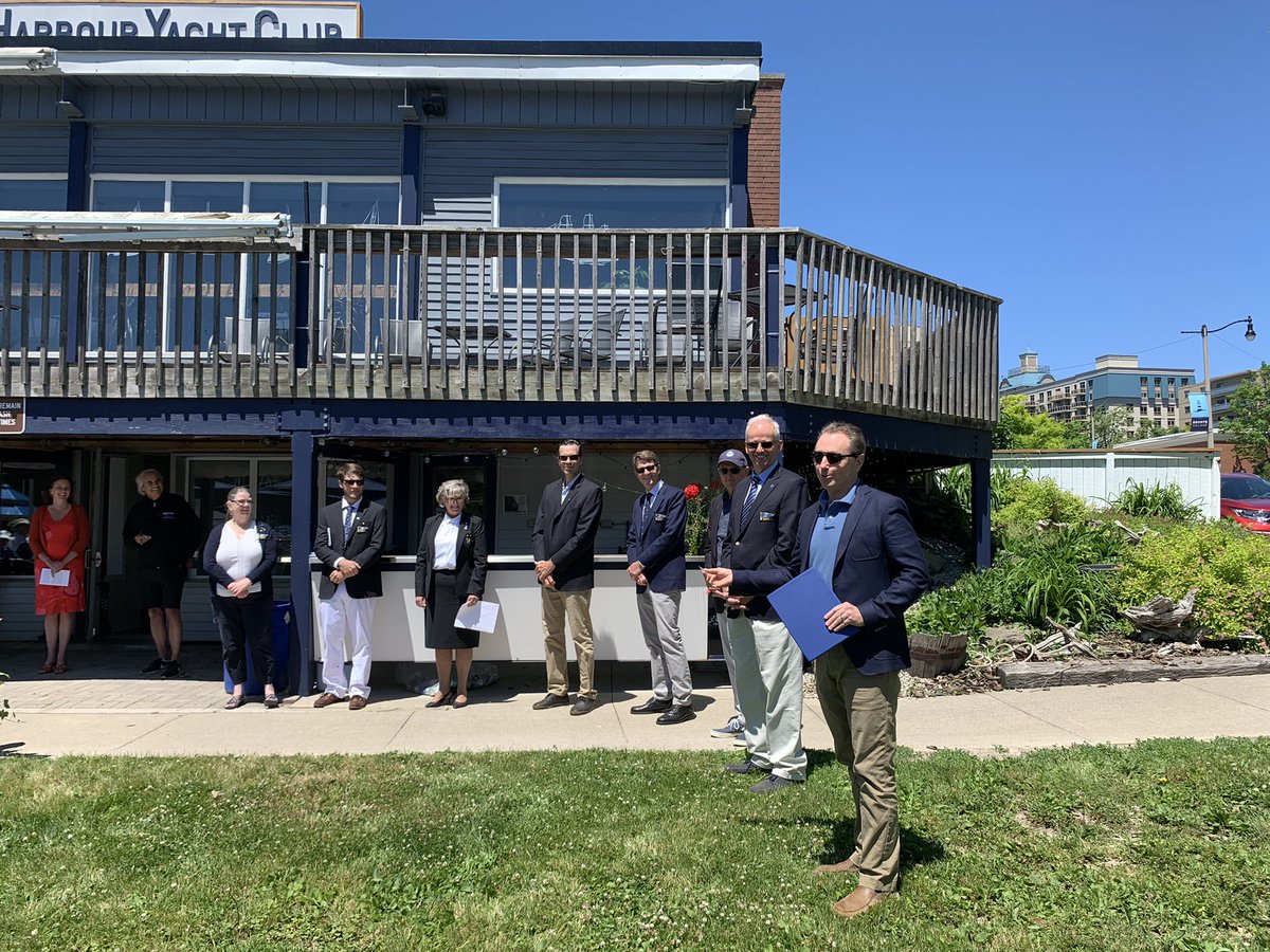 stcrawford2's tweet photo. The @BronteHarbourYC contributes so much to our local culture. It was a pleasure participating in their Sailpast, which is the official beginning of the boating season, and their 60th anniversary! 

Congratulations on the many years of continued success!

@GaryCarrHalton https://t.co/CU9tk8JQw4