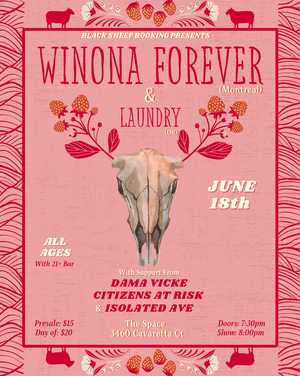 Last stop of our tour is TONIGHT! Doors at 7:30PMpst - we go on right at 8PM! Don’t miss it!