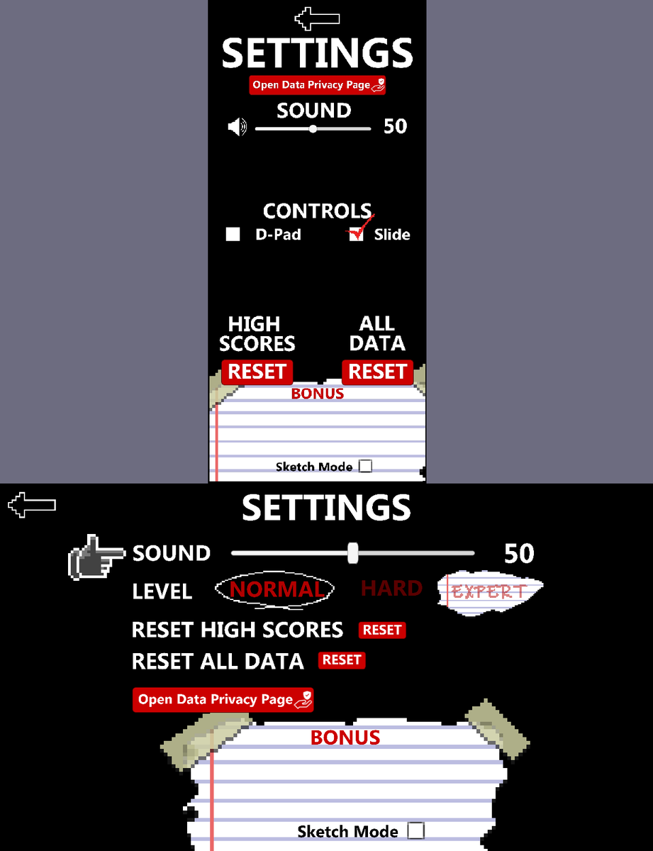 AnimationMW's tweet photo. UX comparison between phone and PC build of Elevader. It was a fun design challenge :-) #ElevaderGame #indiedev #gamedev #UX #design #screenshotsaturday https://t.co/bYjeFmmYzT