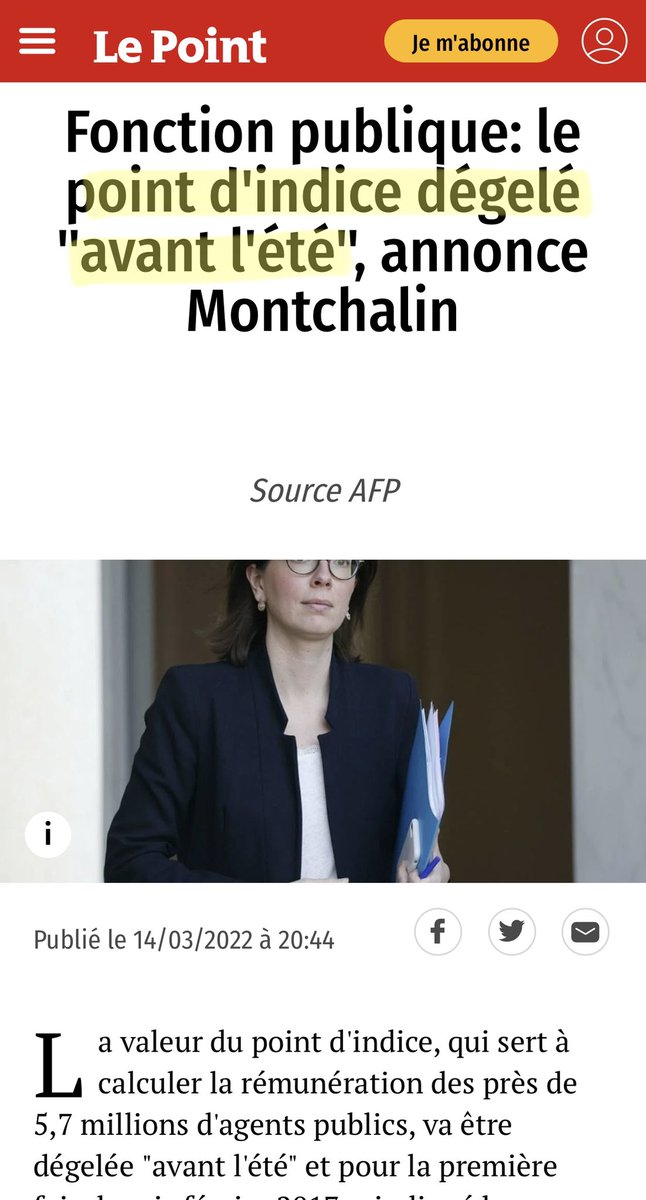 Charivari1's tweet photo. On n’est pas obligés de prendre pile la date officielle du 21 juin, certes. Mais si c’est en juillet, ce ne sera plus «  avant l’été » que le point d’indice sera dégelé.
Alors : promesse tenue ?
@AdeMontchalin https://t.co/TlkFRxzO8l
